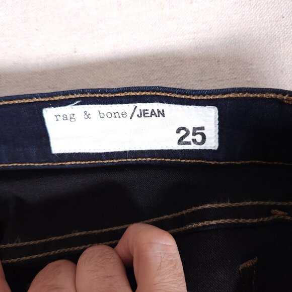 Rag & Bone 10” Inch Crop Flare Jeans Womens Size 25 Raw Hems Retro Denim Pants - Picture 15 of 16